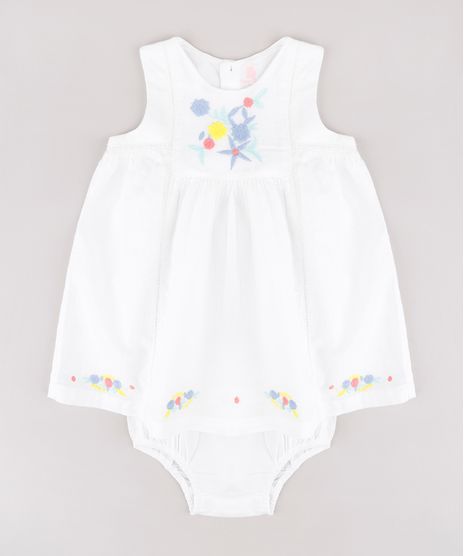 Vestido-Infantil-com-Bordado-Floral-Sem-Manga---Calcinha-Branco-9688978-Branco_1
