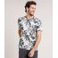 Camiseta-Masculina-Slim-Fit-Estampada-Floral-Manga-Curta-Gola-Careca-Cinza-Mescla-Claro-9259145-Cinza_Mescla_Claro_1