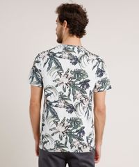 Camiseta-Masculina-Slim-Fit-Estampada-Floral-Manga-Curta-Gola-Careca-Cinza-Mescla-Claro-9259145-Cinza_Mescla_Claro_2