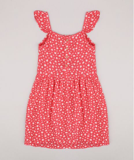 Vestido-Infantil-Estampado-Floral-com-Babado-Sem-Manga-Rosa-Escuro-9695675-Rosa_Escuro_1