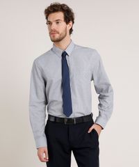 Camisa-Masculina-Comfort-com-Bolso-Manga-Longa-Cinza-8826559-Cinza_1