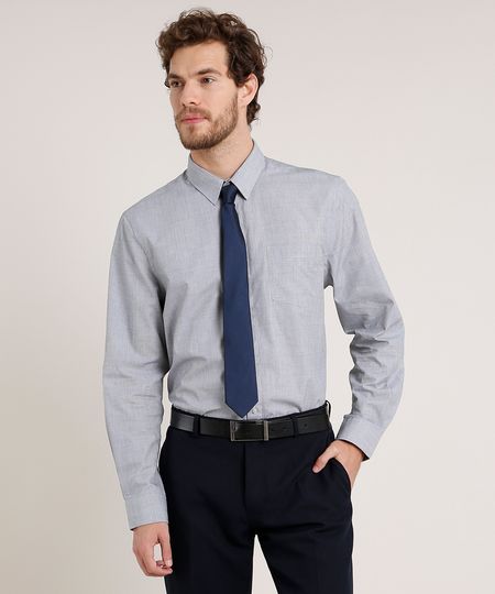 Camisa-Masculina-Comfort-com-Bolso-Manga-Longa-Cinza-8826559-Cinza_1