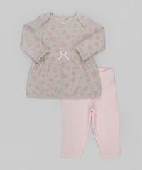 Conjunto-de-Blusa-em-Moletom-Estampada-Bege---Calca-Legging-Rosa-Claro-8466430-Rosa_Claro_1