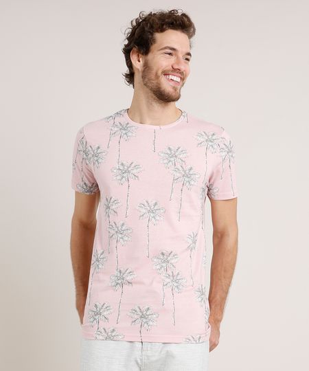 Camiseta-Masculina-Slim-Fit-Estampada-de-Coqueiros-Manga-Curta-Gola-Careca-Rosa-Claro-9806226-Rosa_Claro_1 Camiseta-Masculina-Slim-Fit-Estampada-de-Coqueiros-Manga-Curta-Gola-Careca-Rosa-Claro-9806226-Rosa_Claro_1