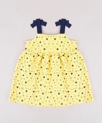 Vestido-Infantil-Estampado-de-Estrelas-com-Lacos-Alca-Media-Amarelo-9664217-Amarelo_2