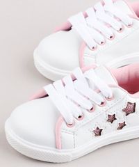 Tenis-Infantil-com-Recorte-de-Estrelas-e-Brilho-Branco-9835148-Branco_5