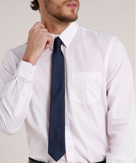 camisa social masculina rosa claro