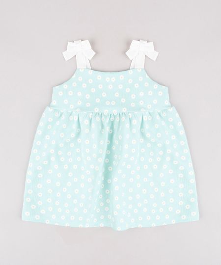 Vestido-Infantil-Estampado-Floral-com-Lacos-Alca-Media-Verde-Claro-9664213-Verde_Claro_1