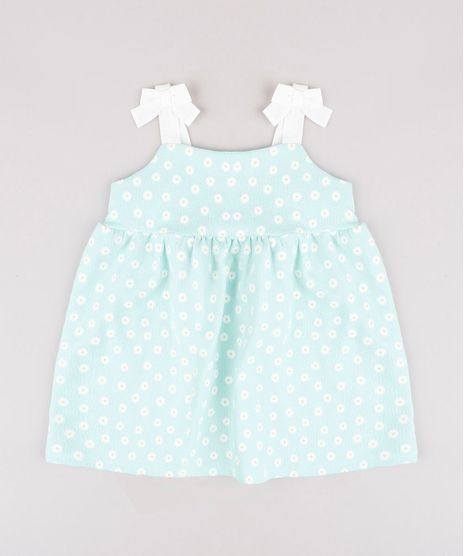 Vestido-Infantil-Estampado-Floral-com-Lacos-Alca-Media-Verde-Claro-9664213-Verde_Claro_1