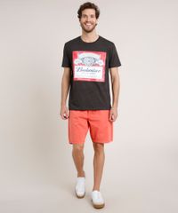 Bermuda-de-Sarja-Masculina-Reta-com-Bolsos-e-Cordao-Coral-9754111-Coral_3