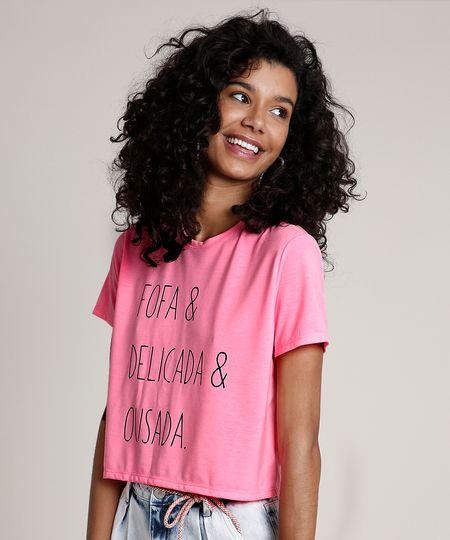 Blusa-Feminina-Cropped--Fofa---Delicada---Ousada--Manga-Curta-Decote-Redondo-Rosa-Neon-9793989-Rosa_Neon_1 Blusa-Feminina-Cropped--Fofa---Delicada---Ousada--Manga-Curta-Decote-Redondo-Rosa-Neon-9793989-Rosa_Neon_1
