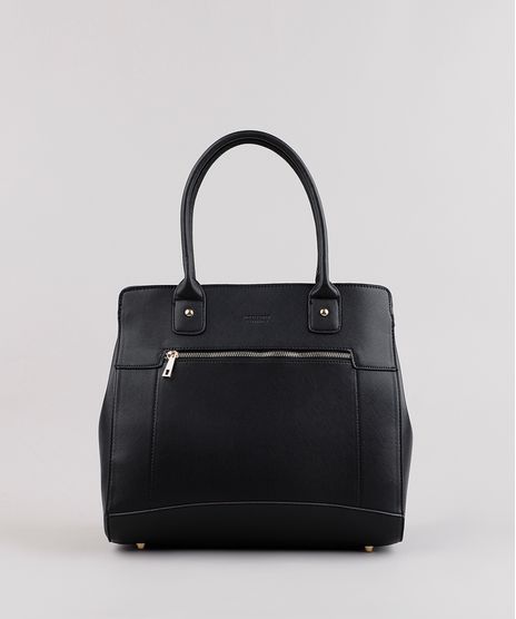 Bolsa-Feminina-Shoulder-Grande-Com-Bolso--Preta-8458371-Preto_1