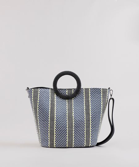 Bolsa-Feminina-Tote-Grande-com-Estampa-e-Textura-Preta-9602440-Preto_1