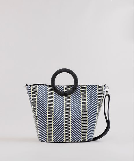 Bolsa-Feminina-Tote-Grande-com-Estampa-e-Textura-Preta-9602440-Preto_1