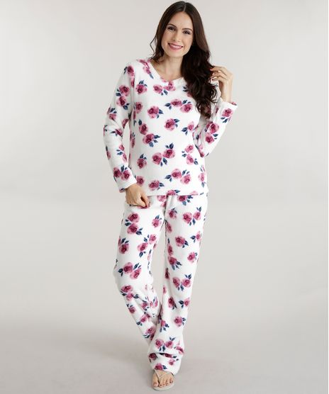 Pijama-Estampado-Floral-em-Plush-Off-White-8514972-Off_White_1