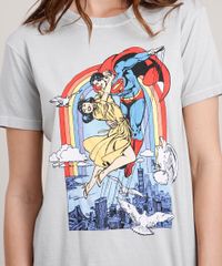 T-Shirt-Feminina-Mindset-Super-Homem-Manga-Curta-Decote-Redondo-Cinza-Claro-9886823-Cinza_Claro_4