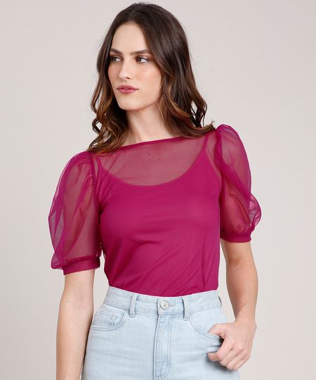Blusa-Feminina-Mindset-em-Tule-Manga-Bufante-Decote-Redondo-Pink-9880206-Pink_1 Blusa-Feminina-Mindset-em-Tule-Manga-Bufante-Decote-Redondo-Pink-9880206-Pink_1