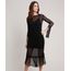 Vestido-Feminino-Mindset-Midi-em-Tule-Listrado-com-Franjas-Manga-3-4-Preto-9655191-Preto_1