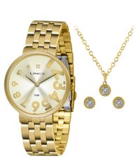 Kit-de-Relogio-Analogico-Lince-Feminino---Brinco---Colar---LRGH100L-KW51C2KX--Dourado-9884766-Dourado_1