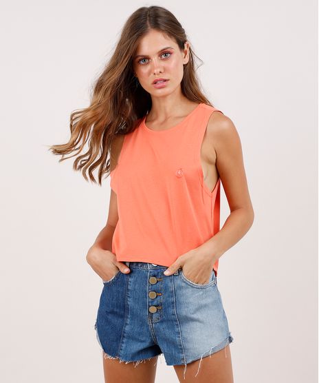 Regata-Feminina-Blueman-Cropped-Decote-Redondo-Laranja-9802585-Laranja_1