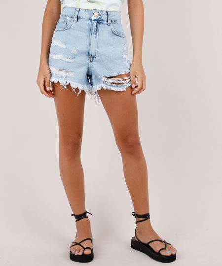 Short-Jeans-Feminino-Blueman-Cintura-Super-Alta-Destroyed-Azul-Claro-9810525-Azul_Claro_1 Short-Jeans-Feminino-Blueman-Cintura-Super-Alta-Destroyed-Azul-Claro-9810525-Azul_Claro_1