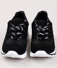 Tenis-Chunky-Feminino-Oneself-com-Recortes-em-Suede-Preto-9829803-Preto_4