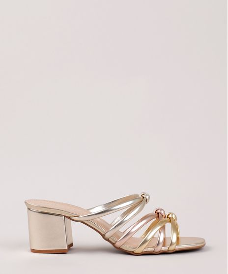 Tamanco-Feminino-Oneself-Metalizado-Salto-Medio-Grosso-em-Tiras-com-No--Dourado-9823570-Dourado_1