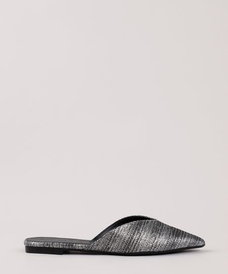 Mule-Feminino-Oneself-Bico-Fino-com-Lurex-Prateado-9829788-Prateado_1