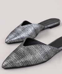 Mule-Feminino-Oneself-Bico-Fino-com-Lurex-Prateado-9829788-Prateado_2