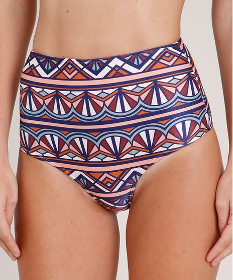 Biquini-Calcinha-Hot-Pant-Estampado-Etnico-com-Protecao-UV50--Azul-Marinho-9784161-Azul_Marinho_1