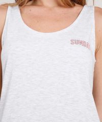 Pijama-Feminino--Sunday--com-Listras-Regata-Cinza-Mescla-Claro-9733185-Cinza_Mescla_Claro_3