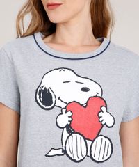 Pijama-Feminino-Snoopy-Manga-Curta-Cinza-Mescla-9829397-Cinza_Mescla_3