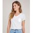 Blusa-Feminina-Basica-Listrada-com-Bolso-Manga-Curta-Decote-V-Off-White-4-9160932-Off_White_4_1