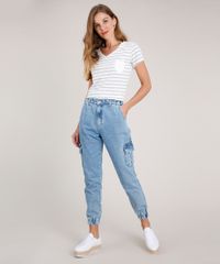 Blusa-Feminina-Basica-Listrada-com-Bolso-Manga-Curta-Decote-V-Off-White-4-9160932-Off_White_4_3