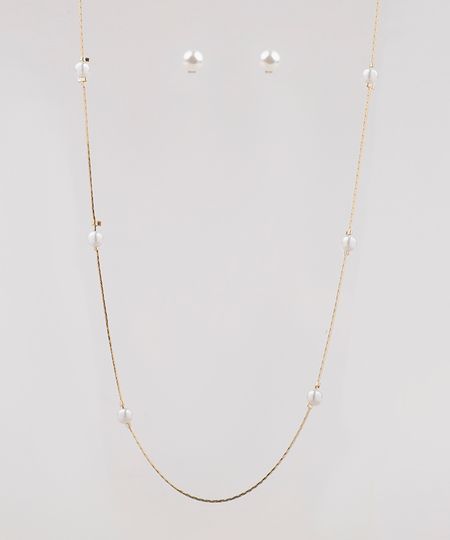Kit-de-Brinco---Colar-Femininos-Folheados-com-Perolas-Dourado-9775029-Dourado_1