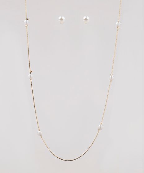 Kit-de-Brinco---Colar-Femininos-Folheados-com-Perolas-Dourado-9775029-Dourado_1