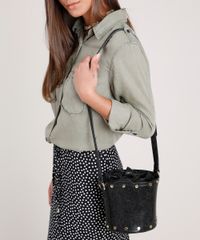 Bolsa-Feminina-Balde-Pequena-Texturizada-Cobra-com-Tachas-Alca-Transversal-Preta-9614935-Preto_2