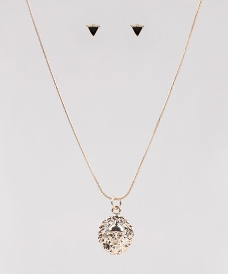 Kit-de-Brinco-Triangulo---Colar-Femininos-Folheados-Leao-Dourado-9775033-Dourado_1 Kit-de-Brinco-Triangulo---Colar-Femininos-Folheados-Leao-Dourado-9775033-Dourado_1