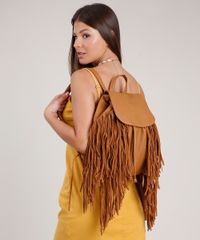 Mochila-Feminina-Media-com-Franjas-em-Suede-Caramelo-9614933-Caramelo_2