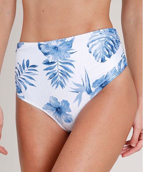 Biquini-Calcinha-Hot-Pant-Dupla-Face-Estampado-Floral-Listrado-com-Protecao-UV50--Branco-9881067-Branco_1