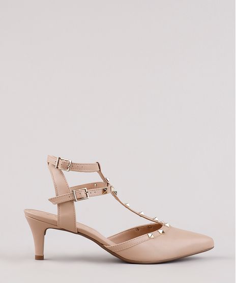 Scarpin-Feminino-Via-Uno-Bico-Fino-Salto-Baixo-com-Tachas-Bege-9793862-Bege_1