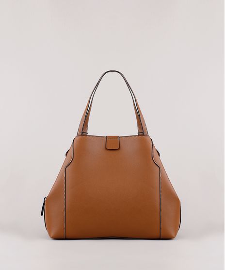 Bolsa-Feminina-Shoulder-Media-com-Recorte-Marrom-9770702-Marrom_1