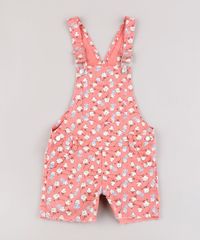 Jardineira-de-Sarja-Infantil-Estampada-Floral-Barra-Desfiada-Coral-9822540-Coral_1