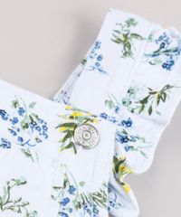 jardineira-Short-Saia-de-Sarja-Infantil-Estampada-Floral-com-Babado-Branca-9822541-Branco_5