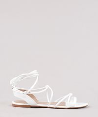 Rasteira-Feminina-Oneself-Metalizada-com-Amarracao-Branco-9800933-Branco_1