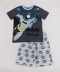 Pijama-Infantil-Batman-Manga-Curta-Cinza-Mescla-Escuro-9762473-Cinza_Mescla_Escuro_1