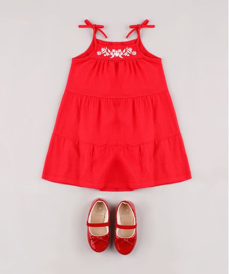 vestido vermelho 4 anos