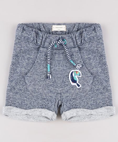 Short-Infantil-em-Moletom-com-Bolso-e-Patch-de-Tucano-Azul-9671645-Azul_1