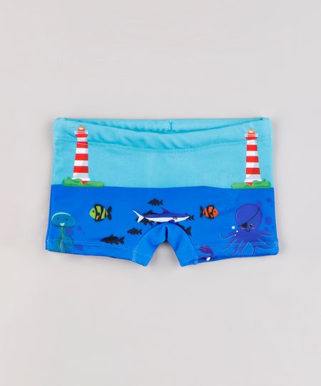 Sunga-Infantil-Boxer-Estampada-Fundo-do-Mar-Azul-9803489-Azul_1