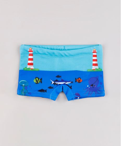 Sunga-Infantil-Boxer-Estampada-Fundo-do-Mar-Azul-9803489-Azul_1